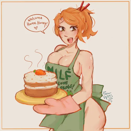 Koko made a carrot cake ! ~ art for fun 