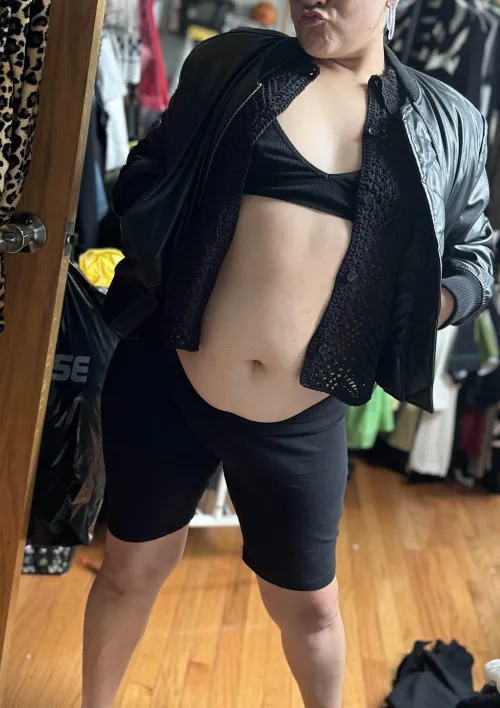 Luv letting it all hang out  Should I wear this to the club and see how many chubby chasers I catch starring?