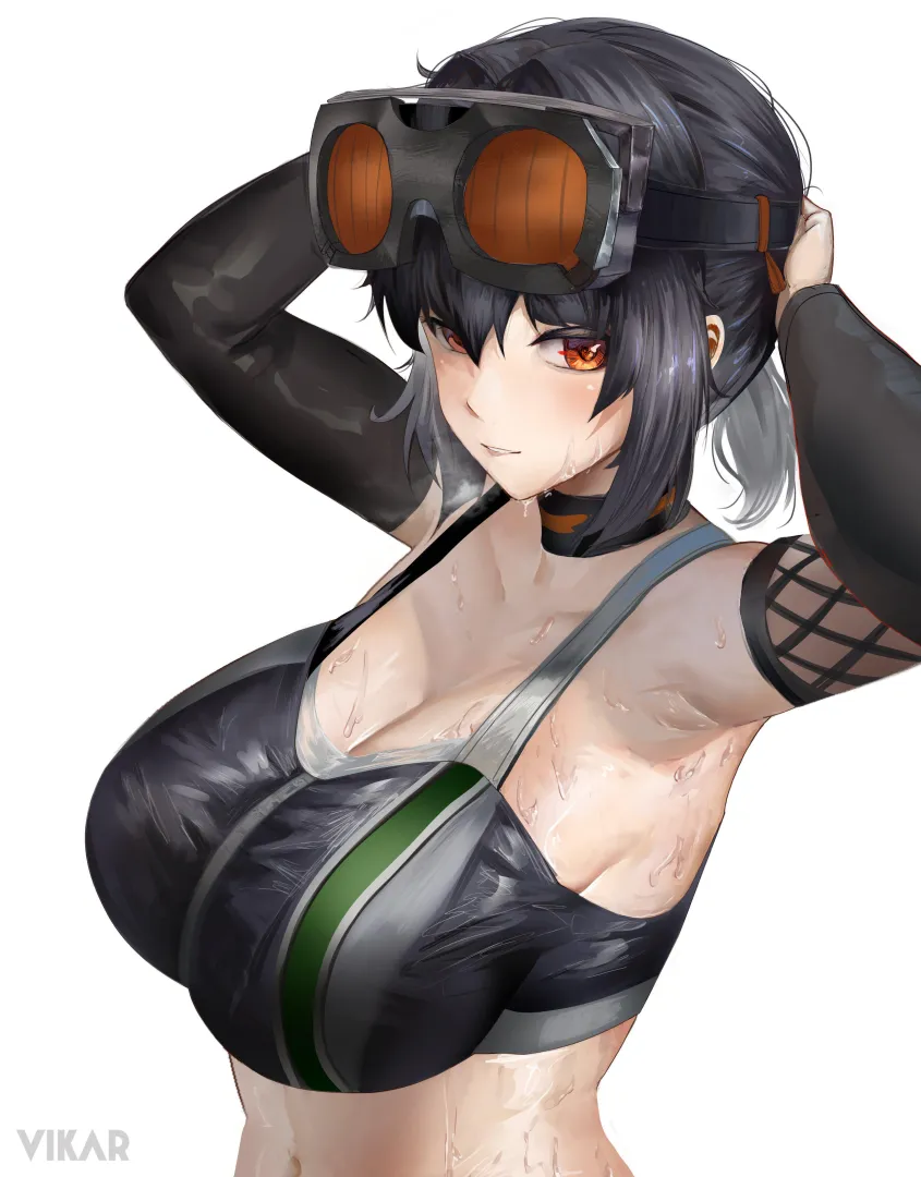 Mommy sweaty body and armpits