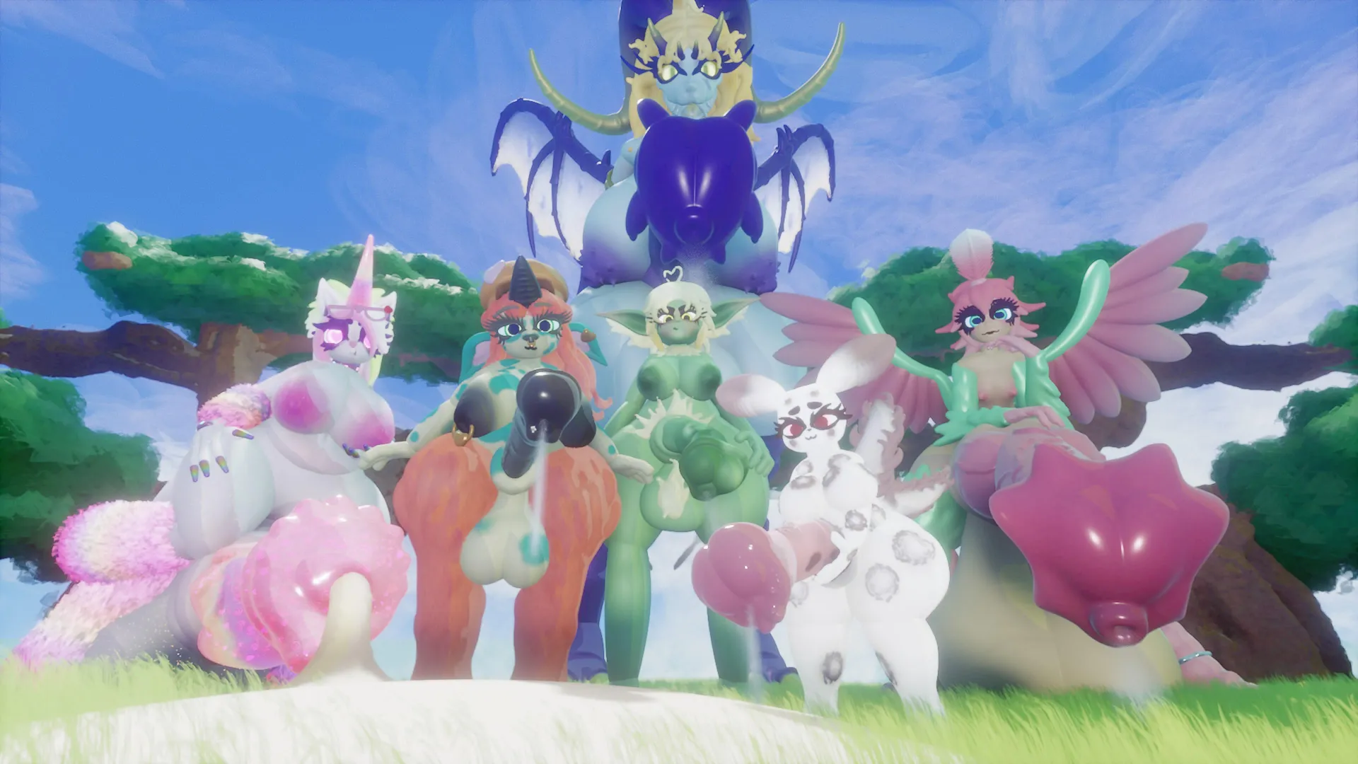 Most of My Horsecock OCs (TiredofMe69)