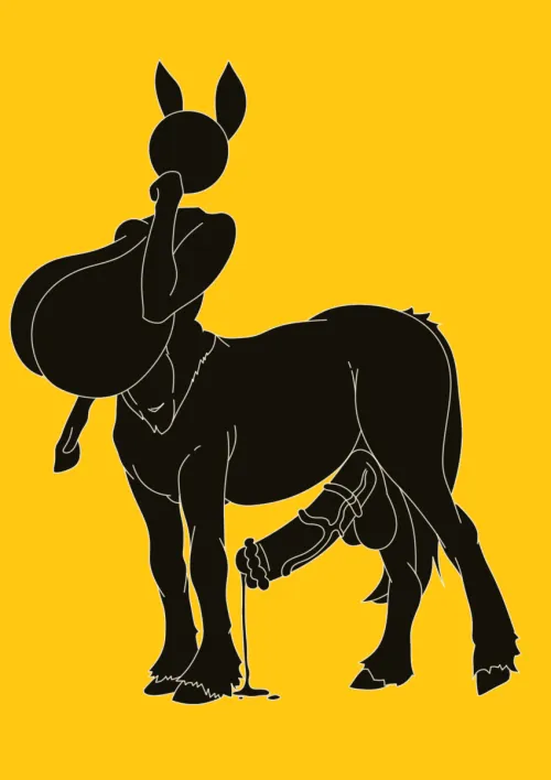 My art was inspired by the style of warning signs.