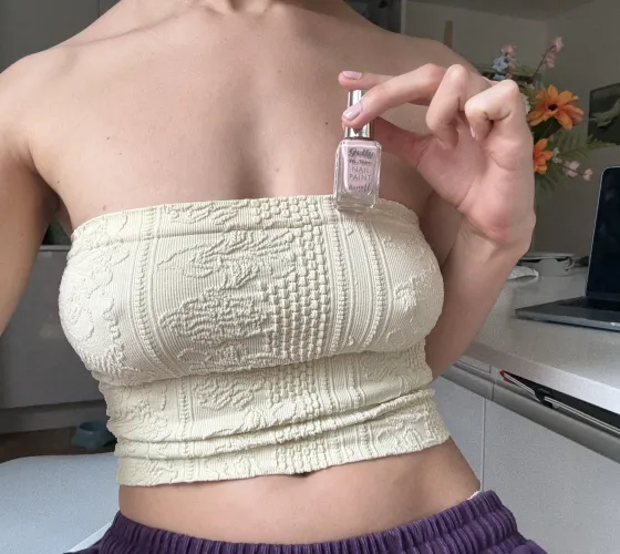 painted my nails pink x