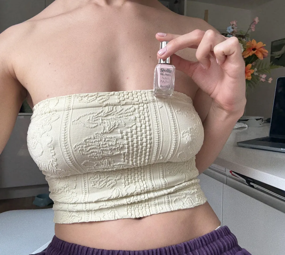 painted my nails pink x