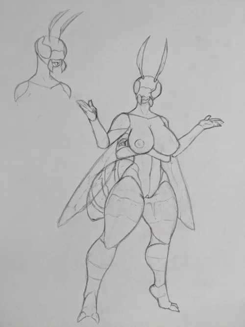 Seraphia the Wasp (Art by partner)