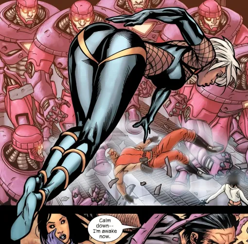 Storms lovely butt in her tight leather pants [ Ultimate X Men #86 ]