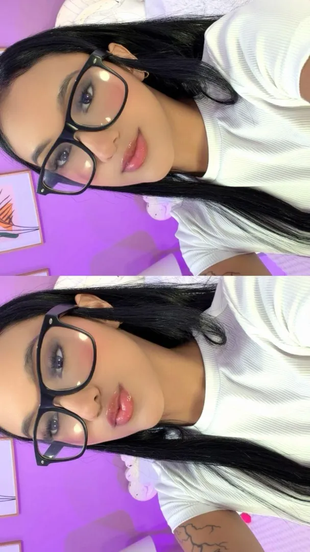 The glasses might mislead you, but what’s underneath is pure trouble. Do you prefer me with them on or off? 