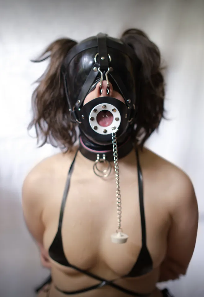 There's something so alluring about the pink of my tongue peeking through...