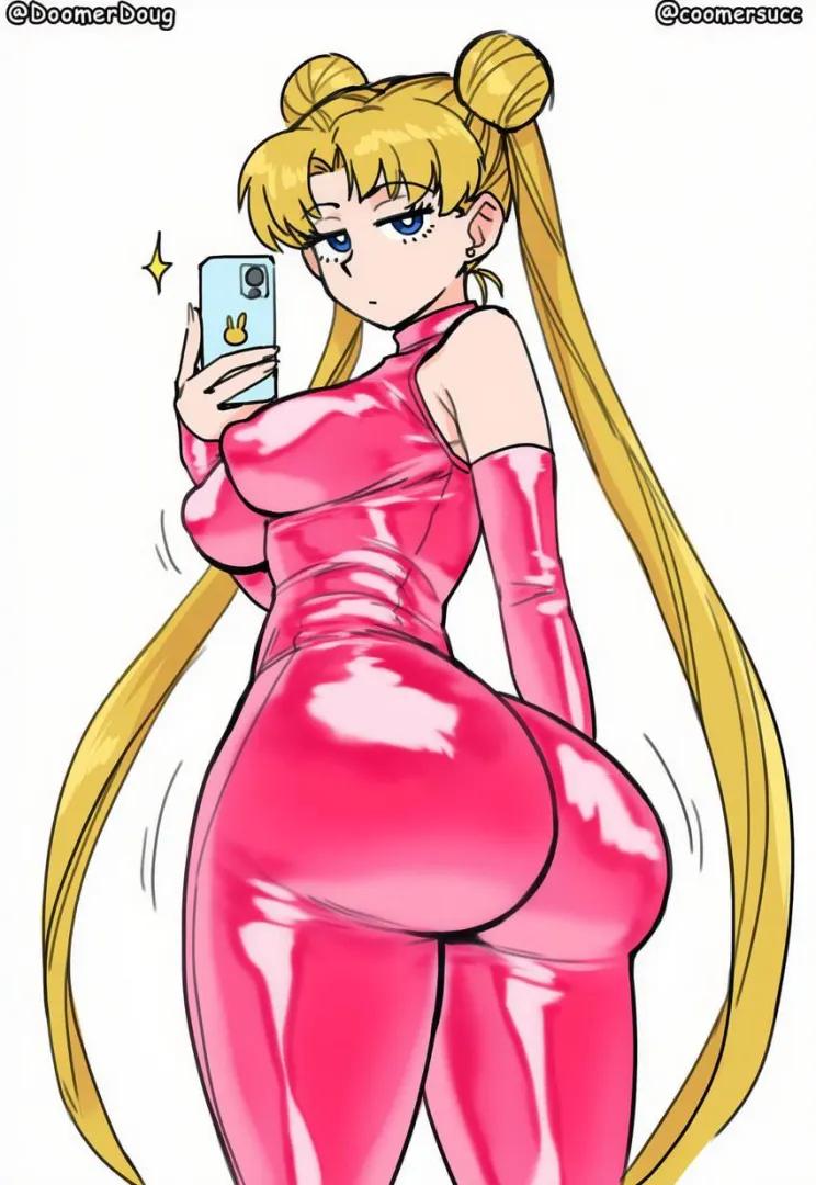 Usagi Taking a Bodysuit Booty Selfie [Sailor Moon]
