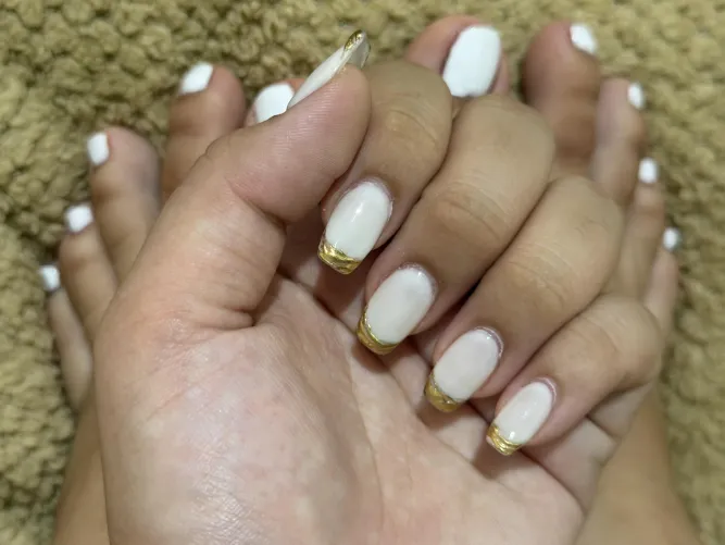 White nails just for u