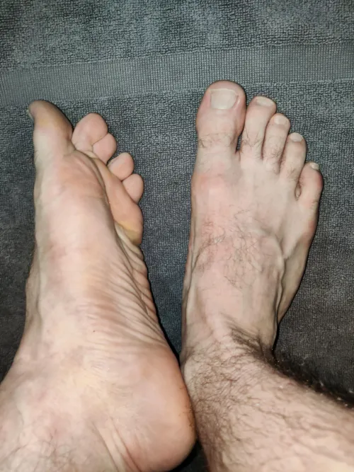 After sports feet