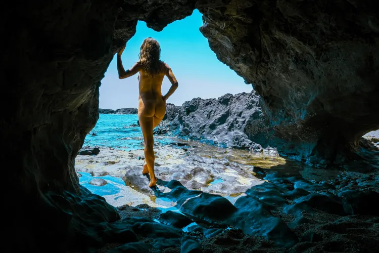 An Ocean Cave on a Small Island off Madagascar