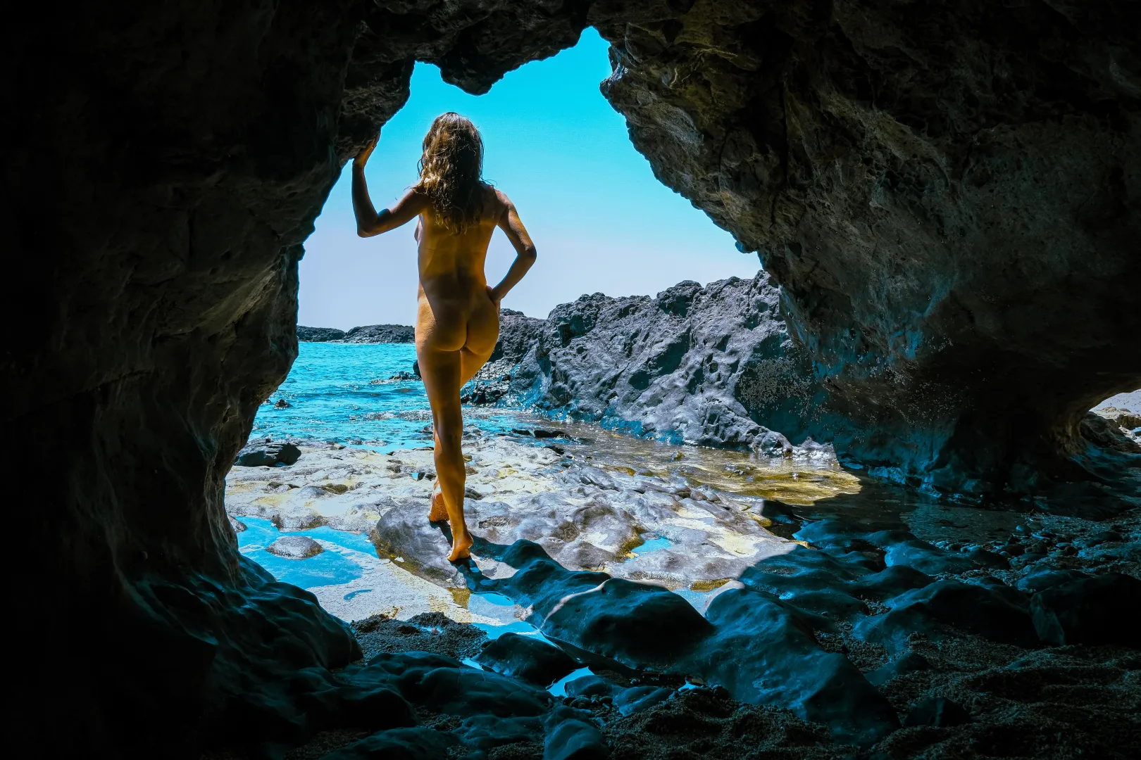 An Ocean Cave on a Small Island off Madagascar
