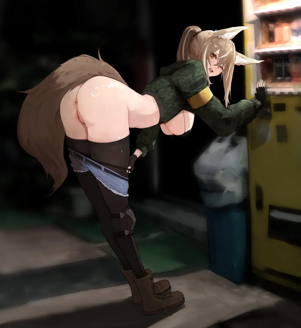 At the vending machine