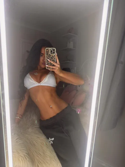 Brunette in white lingerie is classic hott xoxo