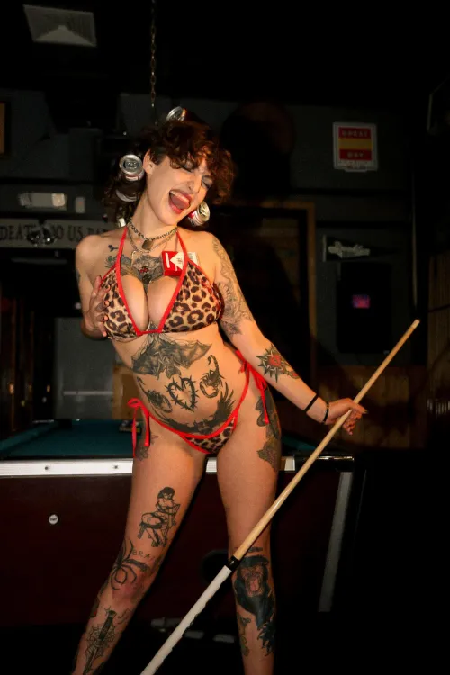 Everytime I miss a shot I take another piece of clothing off