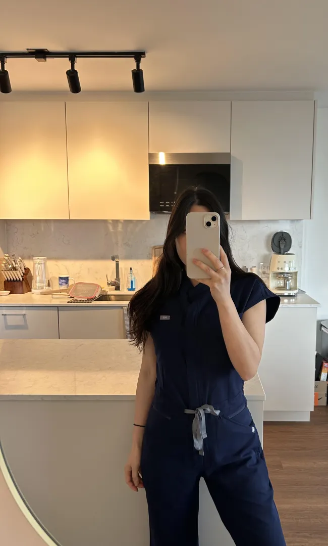 Figs jumpsuit is so cute im obsessed. Now take it off 