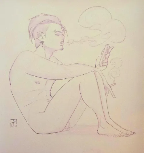 Friday Night Again, self portrait