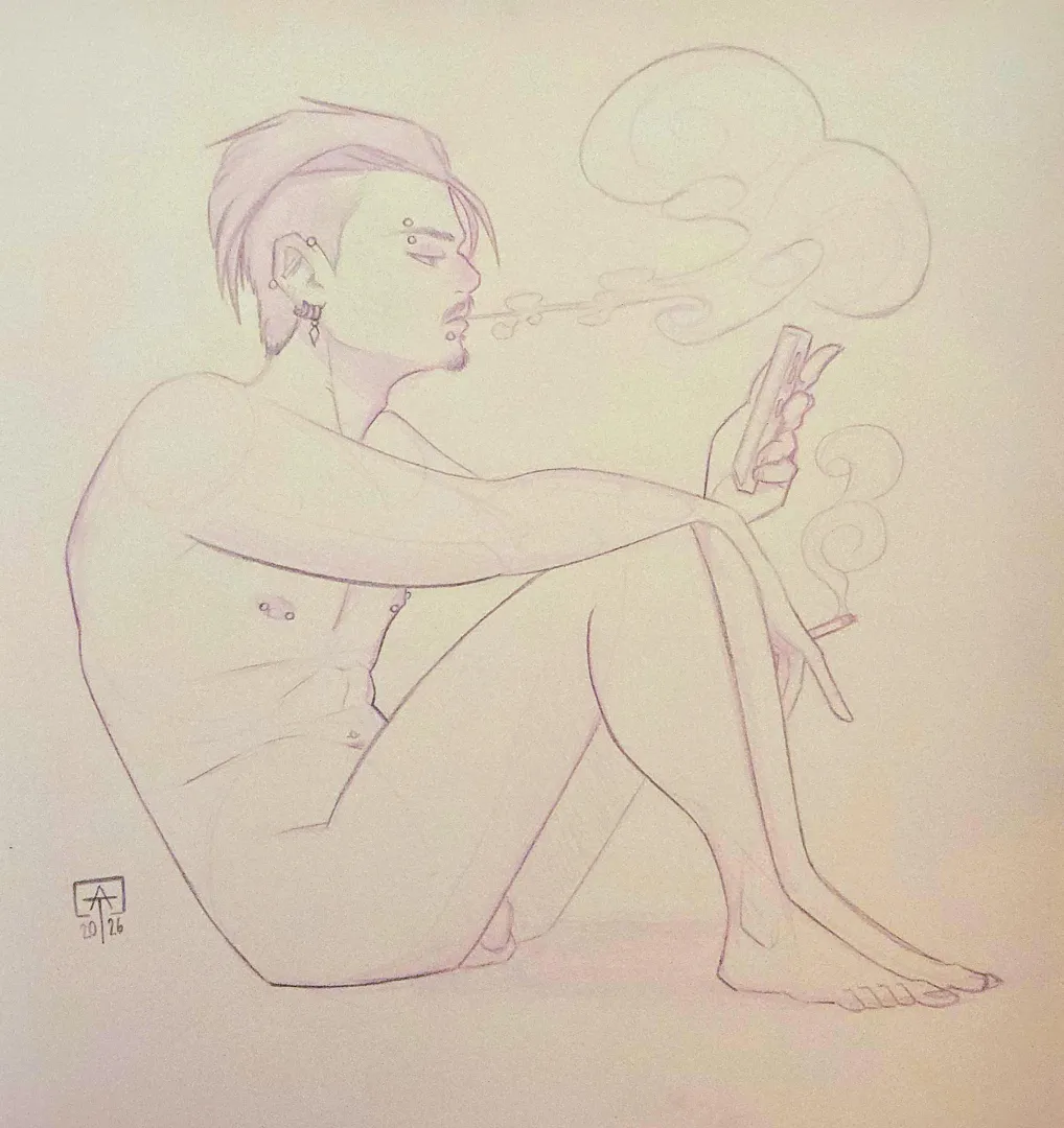 Friday Night Again, self portrait