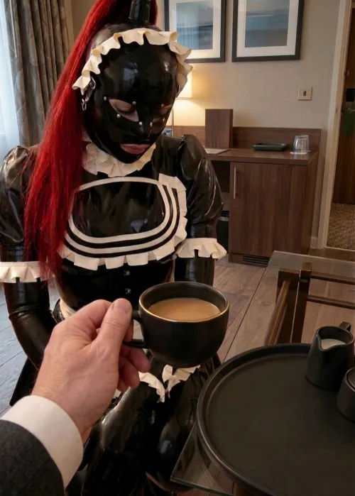 He said it was the best cup of tea he ever had... let's just say that my duties as a rubber maid didn't stop there that night!