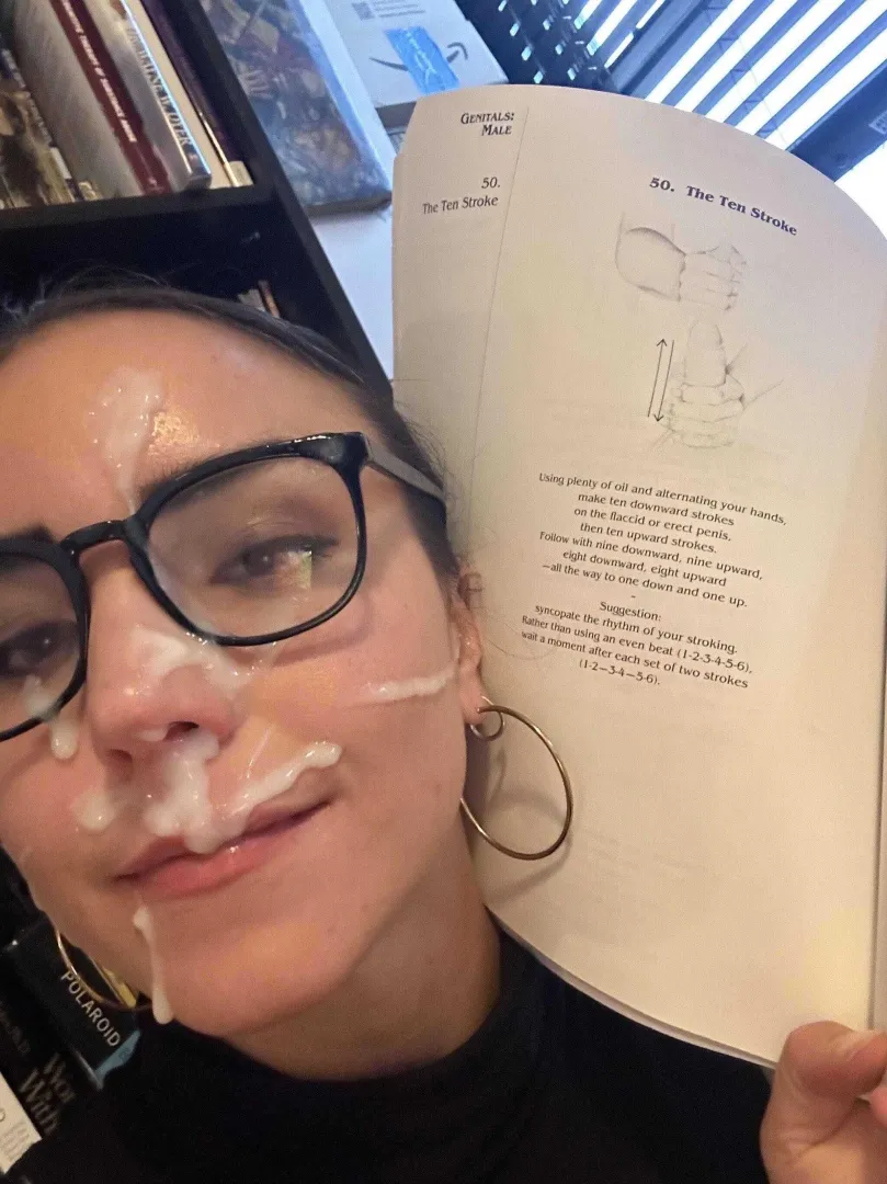 Homework finished. Ended up glazed like a proper little cumslut...