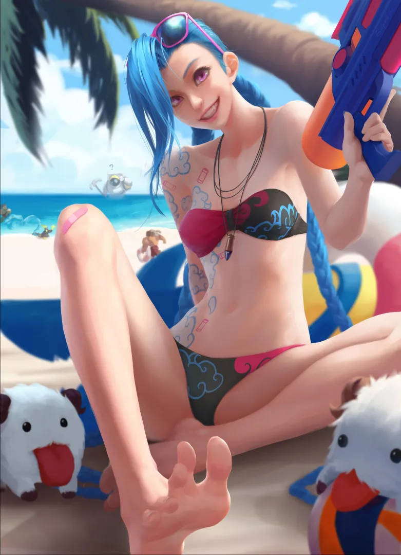 Just some Jinx on a beach