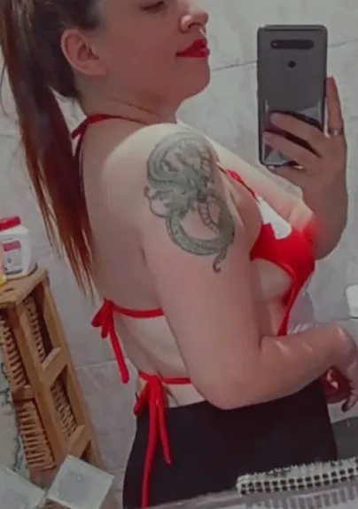 Just your friendly next-door MILF in her little red apron  Rate my look?