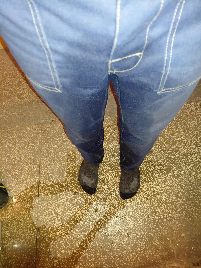 Made a puddle at work.