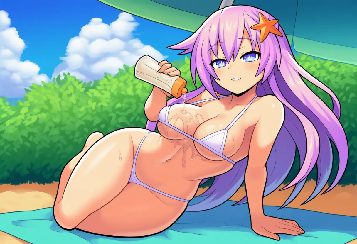 Purple Sister at the beach