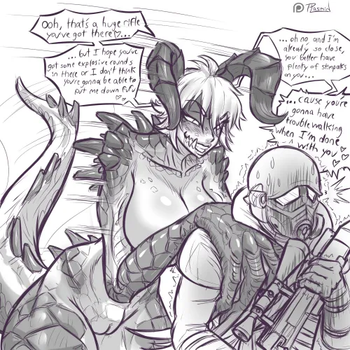 The true danger of Deathclaws [FM] (art by PlasmidHentai)