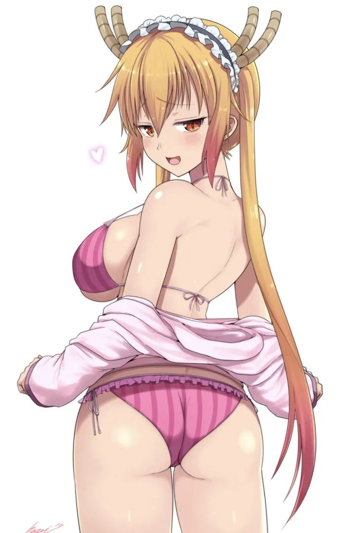 Tohru showing off her bikini - drawn by (Kasai shin)