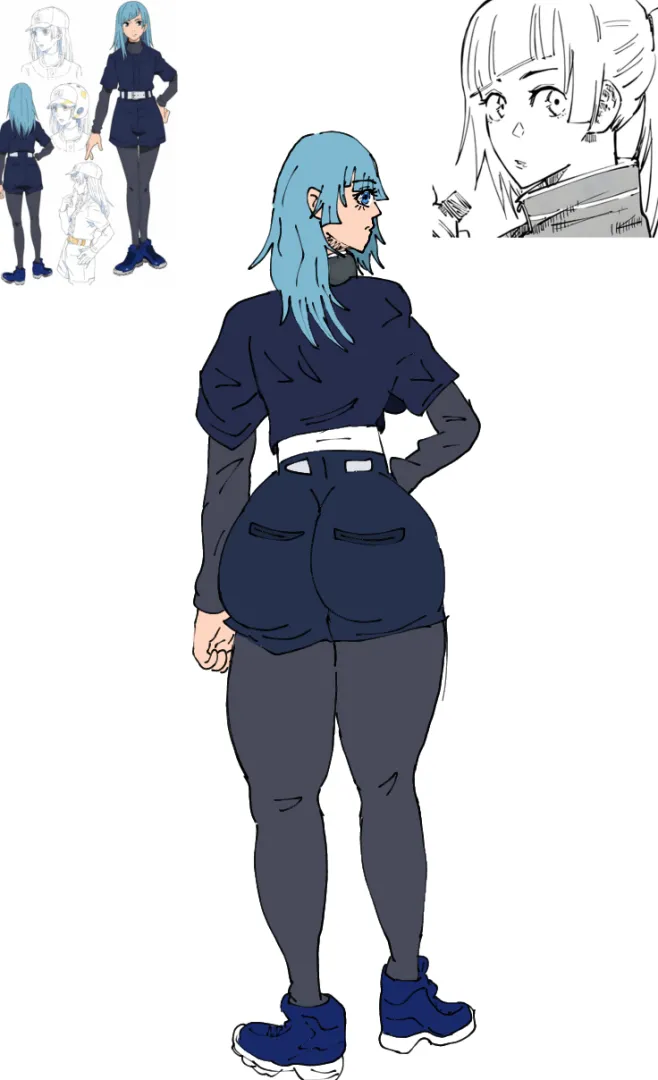 Trying to draw butts without knowing anything about anatomy.