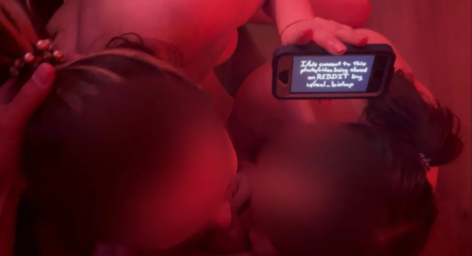 When two AAMP girls drop to their knees for a standing BBBJ session 