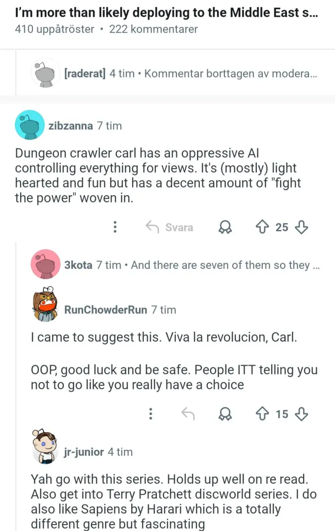 Book suggestion if you are about to be sent to war in the ME...