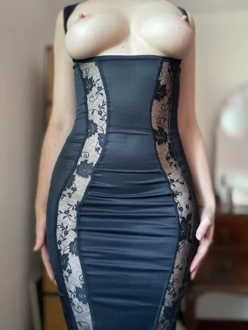 Close-up of my favourite little black dress...