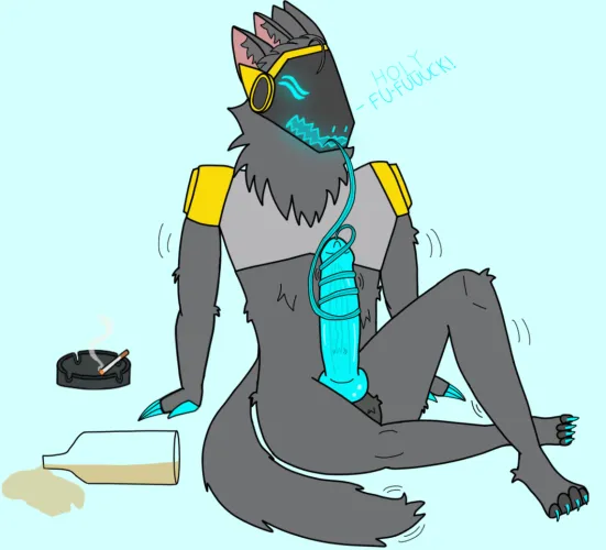 Drunk proto doing the silly (art by me)