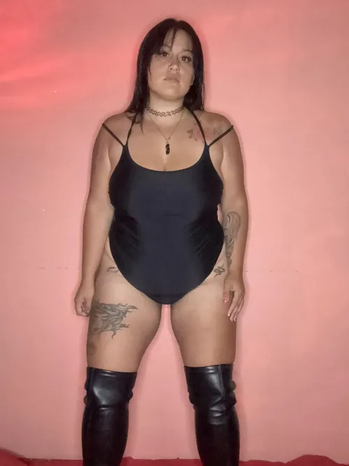 I'm sweet and smiley, but when I put on my boots I get serious