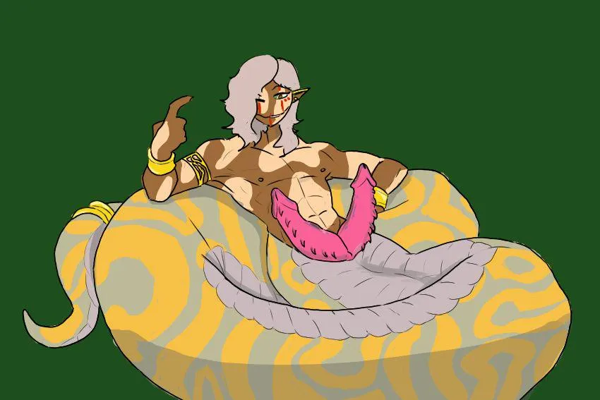 My OC Xenux, a very naughty naga.