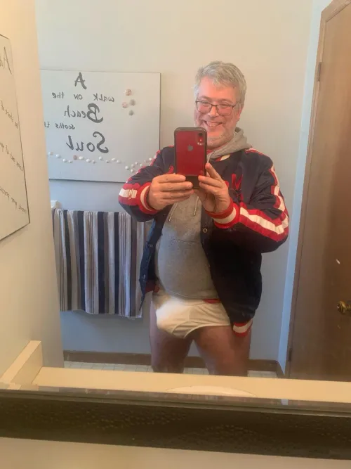 Satin jacket and briefs