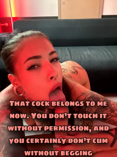 That cock belongs to me, so keep your hands away loser!