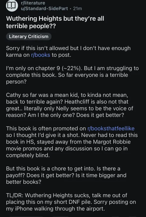 Wuthering Heights but they’re all terrible people??