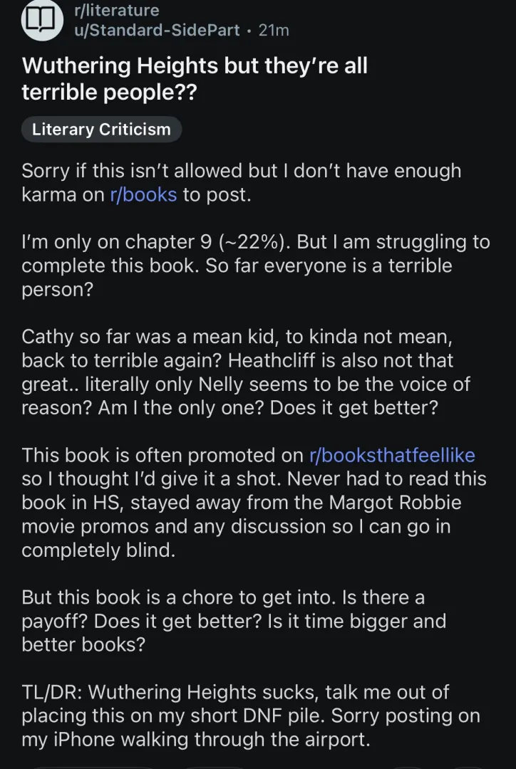 Wuthering Heights but they’re all terrible people??