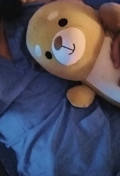 Had my wisdom teeth out today and I felt little so me and my baby are cuddling