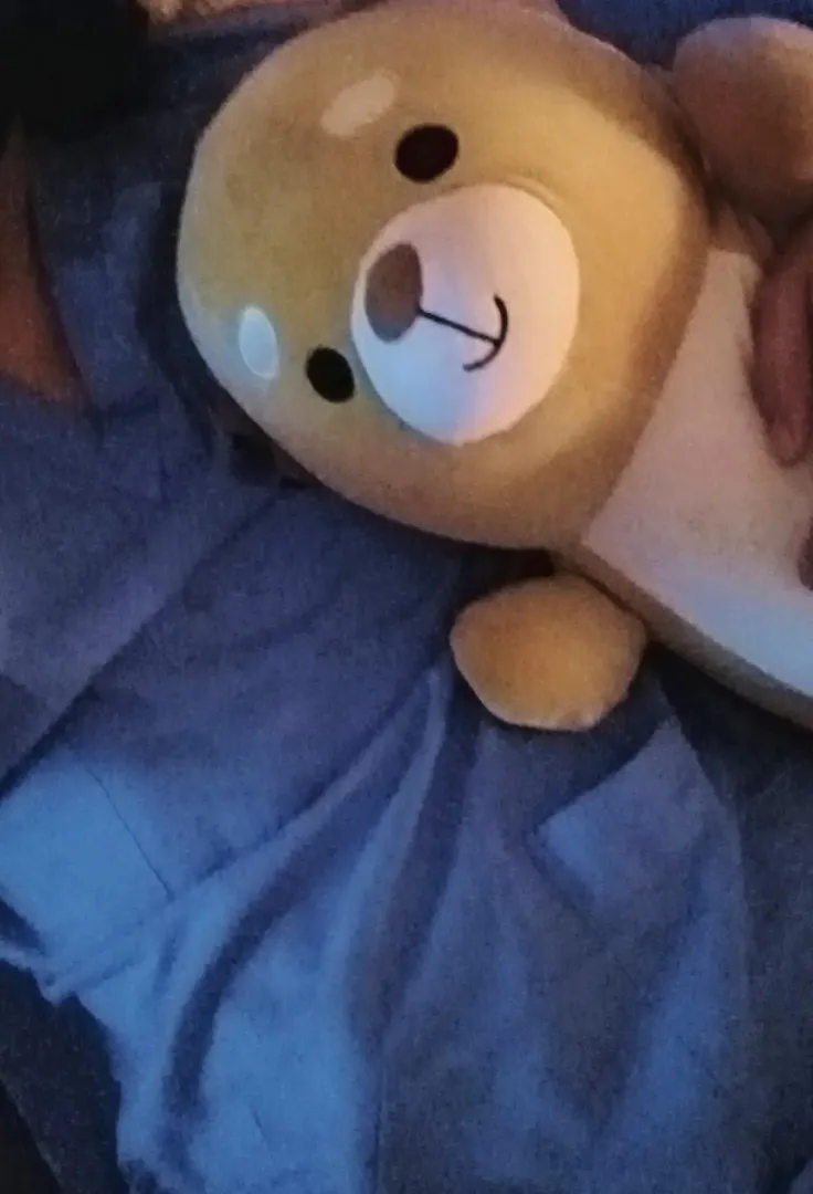 Had my wisdom teeth out today and I felt little so me and my baby are cuddling