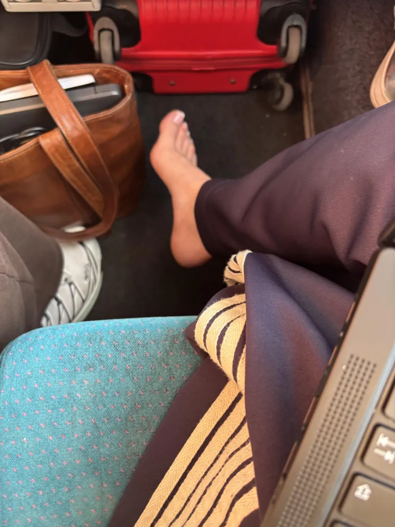 I’m sure you would love to be next to my feet on the train :)