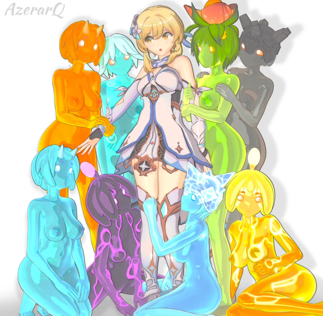 Lumine, slime attack! (AzerarQ)