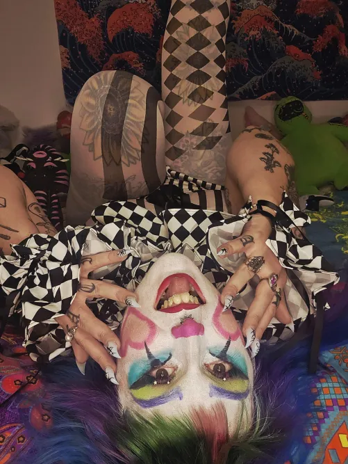 Over the bed for clown head? 