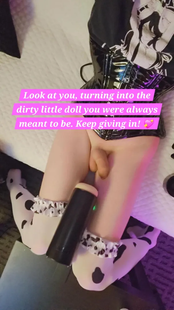 Ready to be milked like a good little cow 