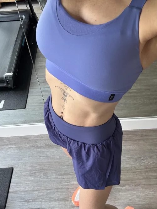 Unusually coordinated for this morning’s workout