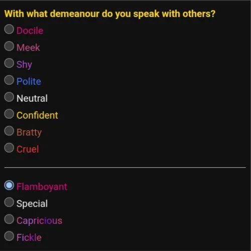 What are all these options?