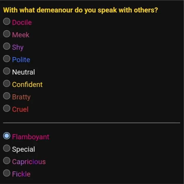 What are all these options?